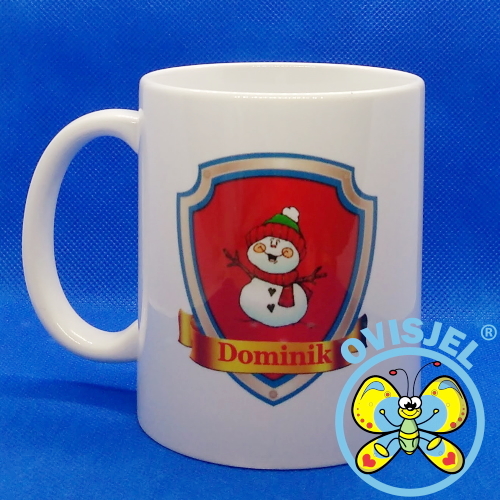 Paw Patrol inspirált bögre kék színben arany szalaggal
